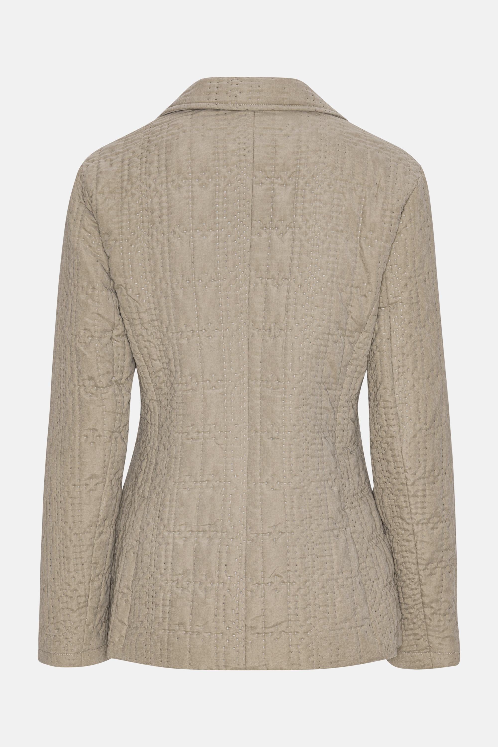 Gesteppter Blazer - Greige